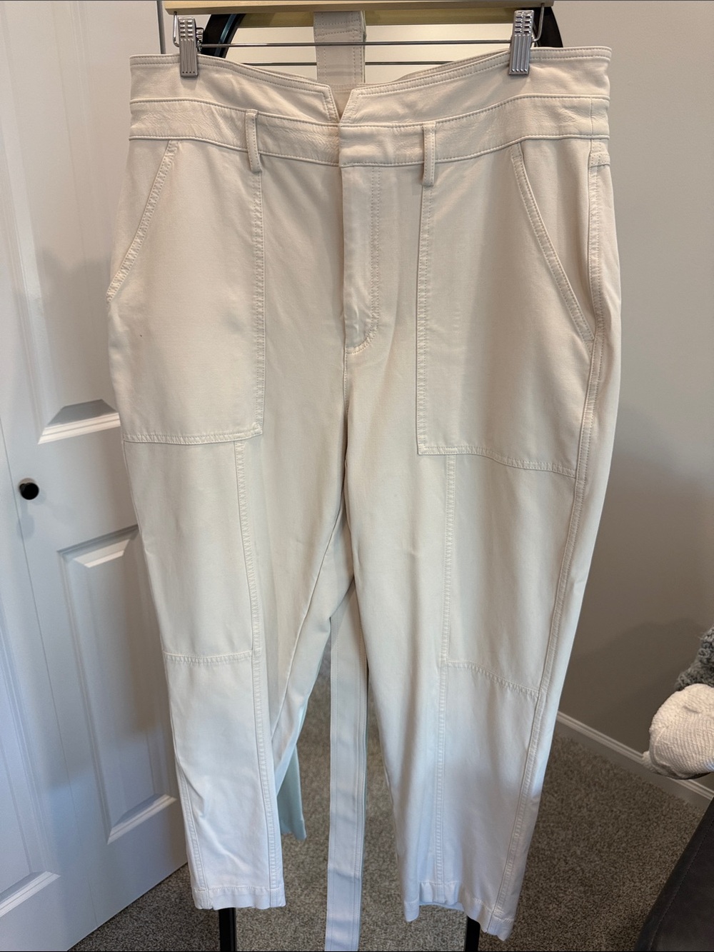 Banana Republic Cream Cargo Utility Pants